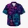 Purple Blue Sugar Skulls With Tropical Flowers For Beach Parties And Vacation Wear Hawaiian Shirt - 7