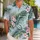 Tropical Palm Fronds And Pink Plumeria For Beach Vacations And Resort Days For Men Hawaiian Shirt - 1