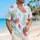 Watermelon Palm Leaves Escape for Beach Holidays and Summer Travel Men's Vacation Wear Hawaiian Shirt - 6