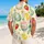 Pastel Easter Eggs, Chicks and Strawberries for Spring Brunch and Sunny Island Getaways Hawaiian Shirt - 2