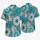 Teal Floral Island Blooms For Beach Vacations And Relaxed Summer Getaways For Men Hawaiian Shirt - 5