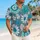 Teal Floral Island Blooms For Beach Vacations And Relaxed Summer Getaways For Men Hawaiian Shirt - 6