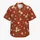 White Island Blossoms on Brick Red Ground for Beach Vacations and Summer Getaways Hawaiian Shirt - 7