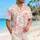 Pink Ocean Waves for Beach Days and Island Getaways, Relaxed Coastal Style for Men Hawaiian Shirt - 6