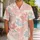 Pink Ocean Waves for Beach Days and Island Getaways, Relaxed Coastal Style for Men Hawaiian Shirt - 1