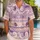 Lavender Tribal Waves And Spirals For Island Getaways, Beach Holidays And Summer Days Hawaiian Shirt - 1