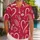 Raspberry Heart Outline Motifs for Romantic Beach Getaways and Summer Vacation Escapes Hawaiian Shirt - 1