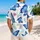 Blue Butterfly Garden for Island Getaways and Summer Evenings, Men's Vacation Style Hawaiian Shirt - 2