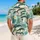 Teal Oyster Mushrooms And Tropical Foliage For Beach Escapes And Island Weekends Hawaiian Shirt - 2