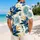 Blue Tropical Flowers and Teal Foliage for Beach Holidays, Resort Getaways, And Vacations Hawaiian Shirt - 2