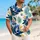 Blue Tropical Flowers and Teal Foliage for Beach Holidays, Resort Getaways, And Vacations Hawaiian Shirt - 6