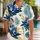 Blue Tropical Flowers and Teal Foliage for Beach Holidays, Resort Getaways, And Vacations Hawaiian Shirt - 1