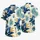 Blue Tropical Flowers and Teal Foliage for Beach Holidays, Resort Getaways, And Vacations Hawaiian Shirt - 5