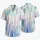 Pastel Ocean Rain and Palm Fronds for Tropical Resort Vacations and Island Getaways Hawaiian Shirt - 5