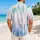 Pastel Ocean Rain and Palm Fronds for Tropical Resort Vacations and Island Getaways Hawaiian Shirt - 2