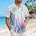 Pastel Ocean Rain and Palm Fronds for Tropical Resort Vacations and Island Getaways Hawaiian Shirt - 6