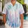 Pastel Ocean Rain and Palm Fronds for Tropical Resort Vacations and Island Getaways Hawaiian Shirt - 1