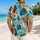 Playful Fox And Spaniel Tropical Garden Motifs For Sunny Island Vacations, Men's Hawaiian Shirt - 2
