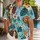 Playful Fox And Spaniel Tropical Garden Motifs For Sunny Island Vacations, Men's Hawaiian Shirt - 1