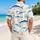 Blue Fish School Coastal Vacation Style For Men, Beach Days And Island Getaways Hawaiian Shirt - 2