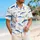 Blue Fish School Coastal Vacation Style For Men, Beach Days And Island Getaways Hawaiian Shirt - 6