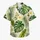 Tropical Green Monstera and Palm Leaves for Resort Holidays and Men's Vacation Style Hawaiian Shirt - 7