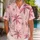 Pink Palm Tree Coastal Style for Beach Getaways, Island Vacations, and Summer Travel Hawaiian Shirt - 1