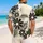 Black White Daisy Blooms for Island Getaways and Resort Style Weekend Wear for Men Hawaiian Shirt - 2