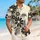 Black White Daisy Blooms for Island Getaways and Resort Style Weekend Wear for Men Hawaiian Shirt - 6