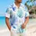 Blue Coral Reef Branches for Beach Holidays and Island Getaways, Coastal Vacation Gift Hawaiian Shirt - 6