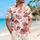 Burgundy Mushroom Garden Motifs for Sunny Beach Getaways and Relaxed Weekend Wear Hawaiian Shirt - 6