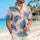 Pink Palm Leaf Vacation Style For Beach Days And Summer Travel For Big And Tall Men Hawaiian Shirt - 6