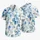 Indigo Watercolor Eucalyptus Branches for Coastal Vacations and Resort Weekends Men Hawaiian Shirt - 5