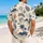 Navy Island Palms and Ocean Motifs for Resort Getaways and Coastal Weekends for Men Hawaiian Shirt - 2