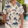 Navy Island Palms and Ocean Motifs for Resort Getaways and Coastal Weekends for Men Hawaiian Shirt - 1