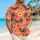 Retro Coral Tulip Floral Vacation Style for Beach Holidays and Summer Getaways Men Hawaiian Shirt - 6