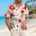 Retro Red And Sage Polka Dots For Resort Holidays And Summer Parties, Men’s Gift Hawaiian Shirt - 6