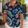 Teal and Crimson Dragon Blossoms for Resort Getaways and Beach Holidays for Him Hawaiian Shirt - 1