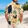 Cute Pug Hearts and Tropical Leaves for Beach Holidays, Dog Lovers and Vacation Days Hawaiian Shirt - 2