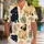 Cute Pug Hearts and Tropical Leaves for Beach Holidays, Dog Lovers and Vacation Days Hawaiian Shirt - 1