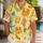 Kawaii Breakfast Toast Eggs Bacon and Milk for Sunny Vacation Brunch Style for Men Hawaiian Shirt - 1