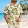 Olive Botanical Medallions For Beach Getaways And Relaxed Summer Resort Days For Men Hawaiian Shirt - 6