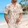 Red Outline Heart Motifs for Beach Getaways and Resort Weekends, Men's Summer Style Hawaiian Shirt - 6