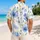 Blue Wildflower Vacation Style for Beach Days and Resort Getaways for Men Hawaiian Shirt - 2