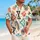 Turquoise Coral Geometric Medallions for Summer Resort Days and Island Vacations Hawaiian Shirt - 6