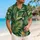 Tropical Palm and Fern Leaves for Beach Vacations, Men's Island Resort Style Wear Hawaiian Shirt - 6