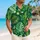 Emerald Monstera and Palm Leaves for Beach Vacations and Resort Weekends for Men Hawaiian Shirt - 6
