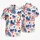 Red White Blue Star Hearts for Patriotic Summer Parties, Picnics, and Coastal Getaways Hawaiian Shirt - 5