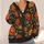 Autumn Orange Marigold Floral Everyday Layering For Women Plus Size Holiday Gatherings All-over Print Knitted Cardigan - 4