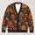 Autumn Orange Marigold Floral Everyday Layering For Women Plus Size Holiday Gatherings All-over Print Knitted Cardigan - 1